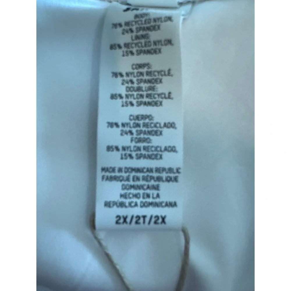 SKIMS Recycled Swim Scoop Neck One Piece Swimsuit Snow White 2X SW-SNO-0044 NEW